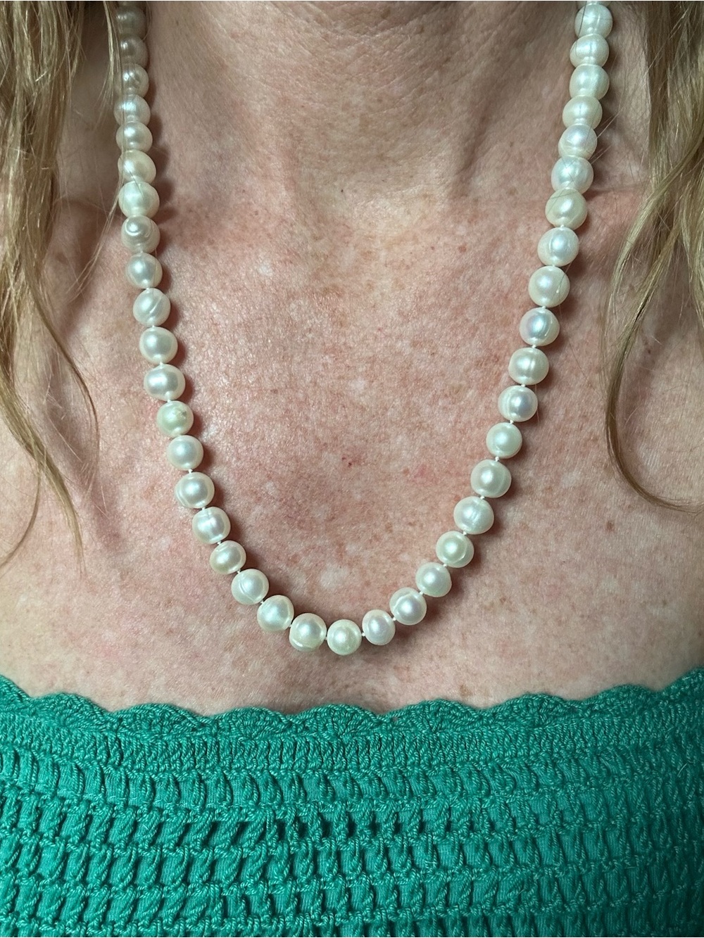 10 mm South Sea baroque White Pearl Necklace - Elegant Women’s Jewelry